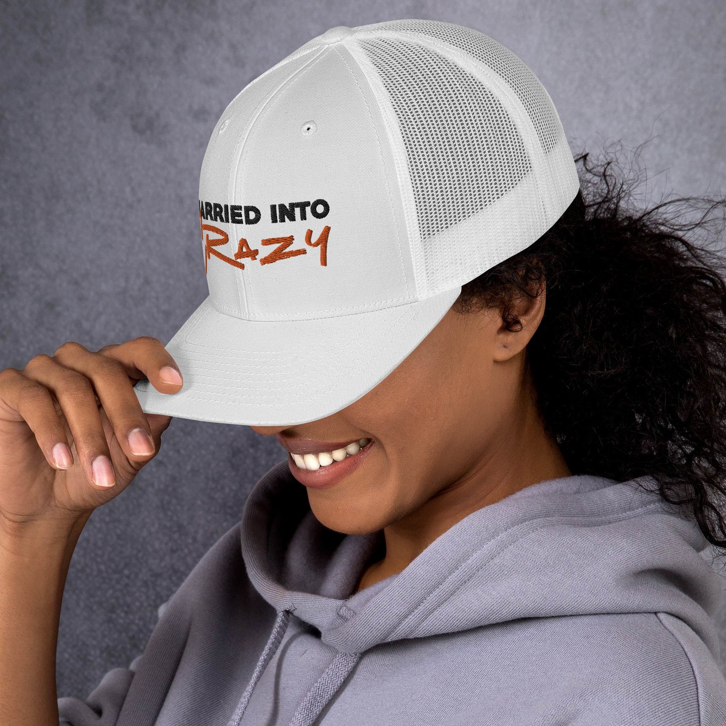 MIC White Trucker Cap